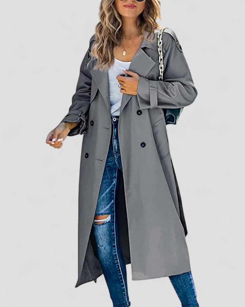 VogeLuxe | Women’s Double-Breasted Trench Coat