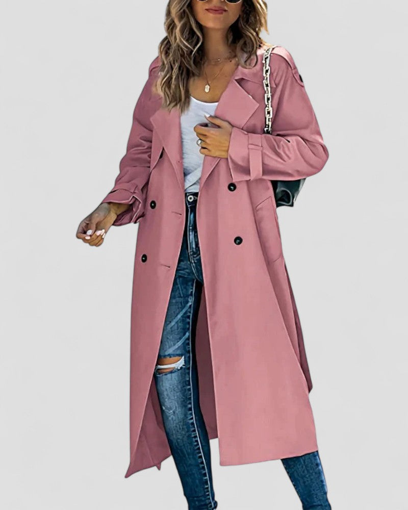 VogeLuxe | Women’s Double-Breasted Trench Coat