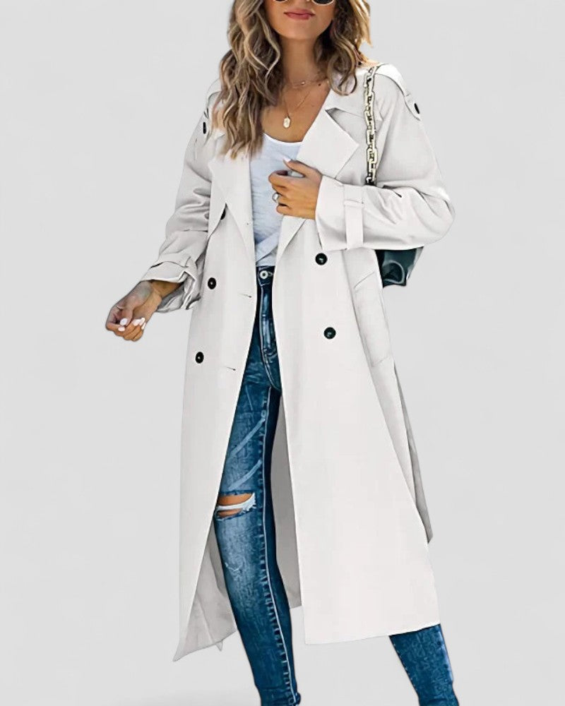 VogeLuxe | Women’s Double-Breasted Trench Coat