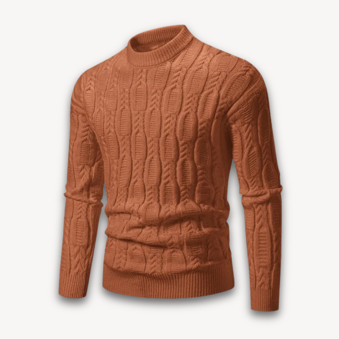VogeLuxe | Men’s Slim-Fit Cable Knit Sweater
