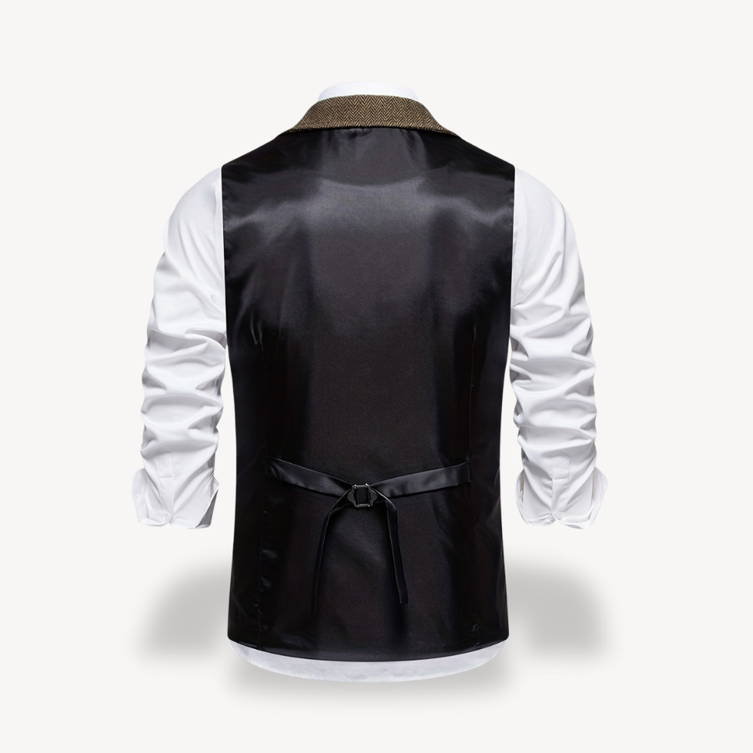 Men’s Herringbone Vest with Chain