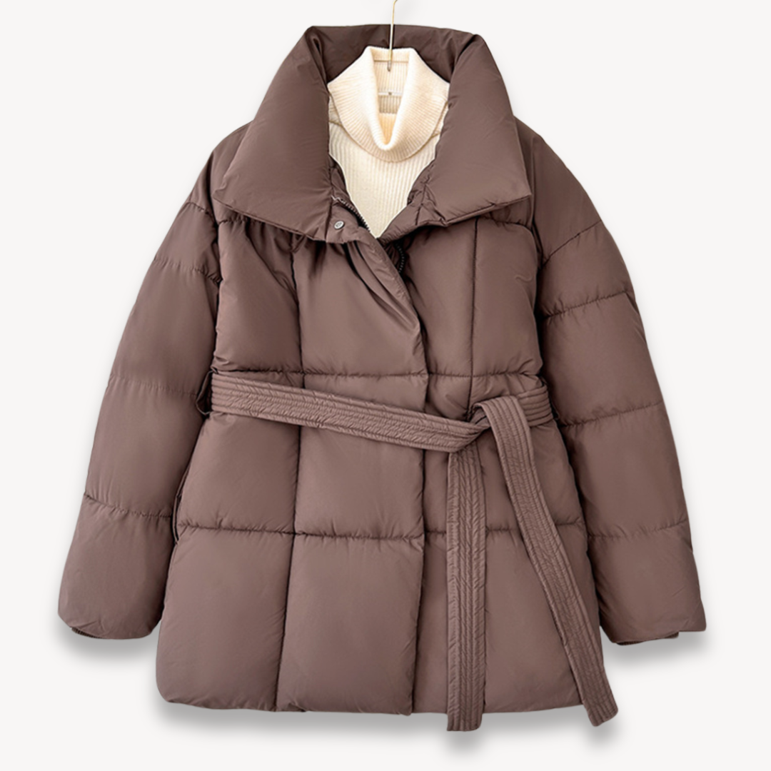 VogeLuxe | Women’s Belted Quilted Puffer Jacket