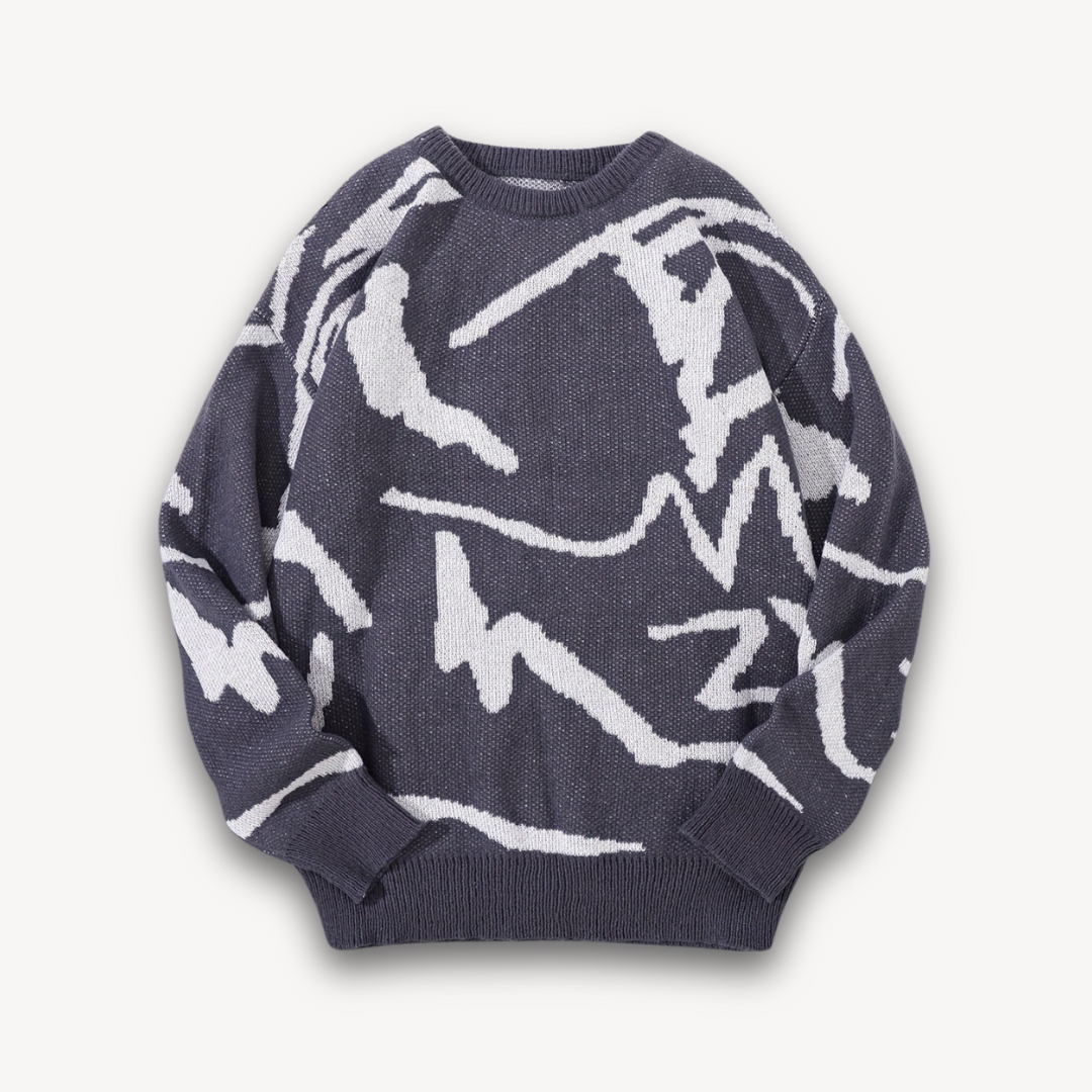 VogeLuxe | Men’s Bold Graphic Crewneck Sweater
