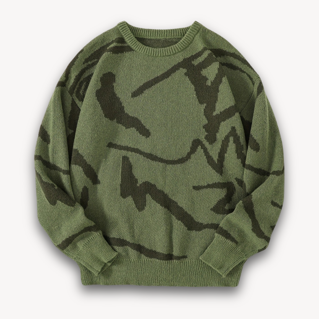 VogeLuxe | Men’s Bold Graphic Crewneck Sweater