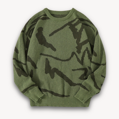 VogeLuxe | Men’s Bold Graphic Crewneck Sweater