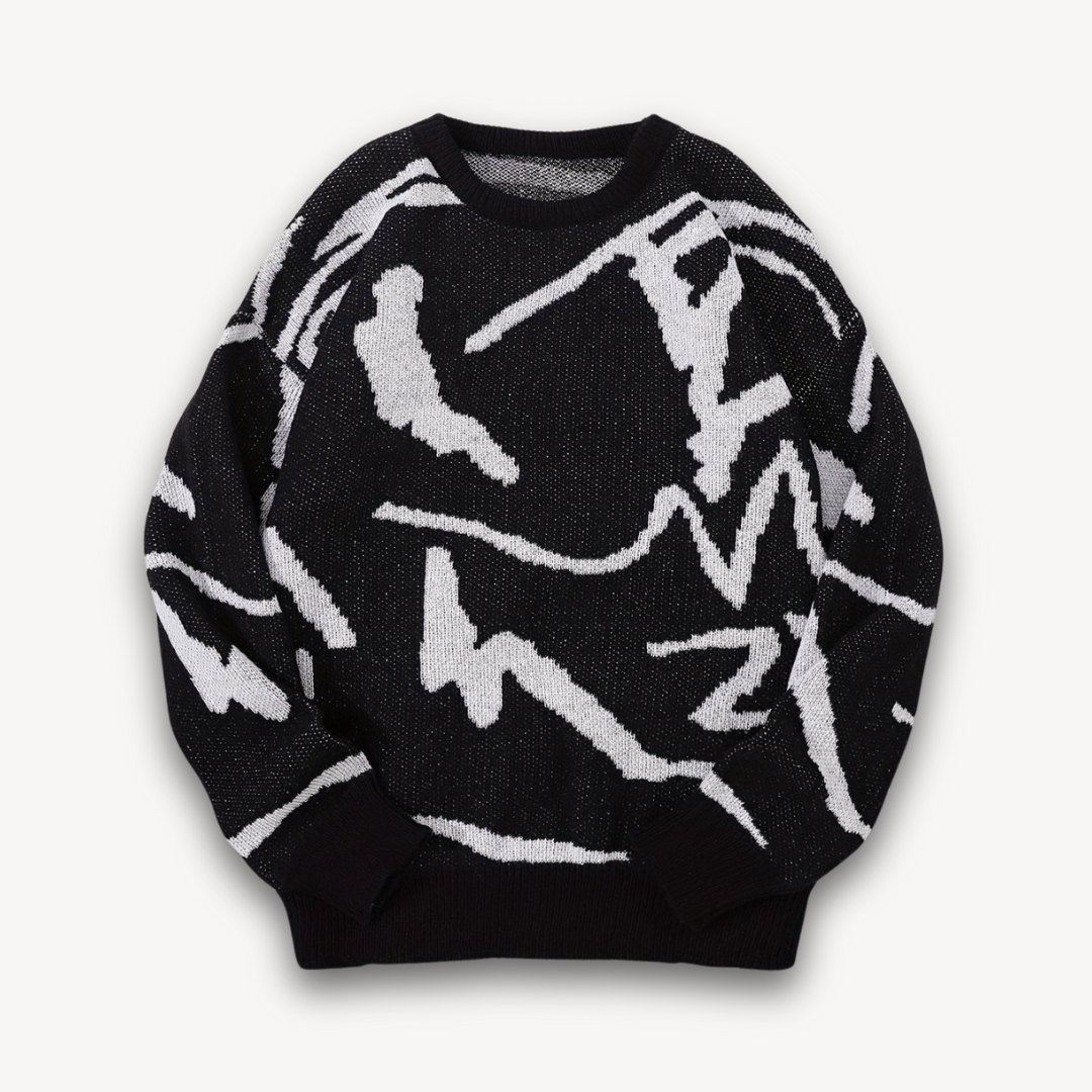 VogeLuxe | Men’s Bold Graphic Crewneck Sweater