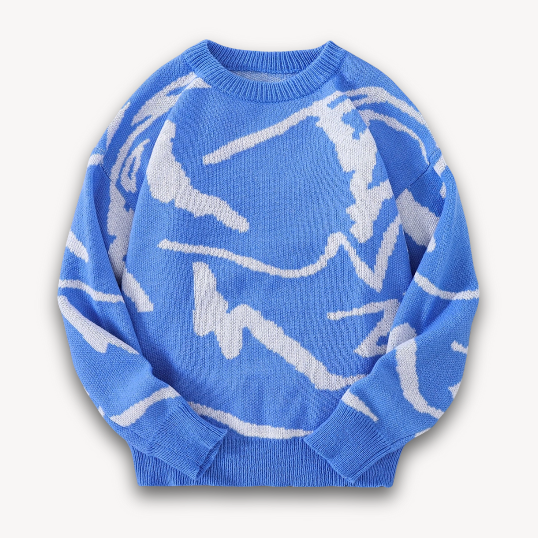 VogeLuxe | Men’s Bold Graphic Crewneck Sweater
