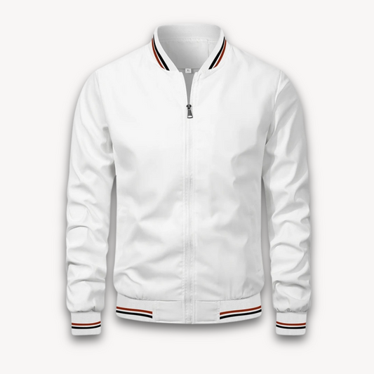 VogeLuxe | Men’s Classic Tipped Collar Bomber Jacket