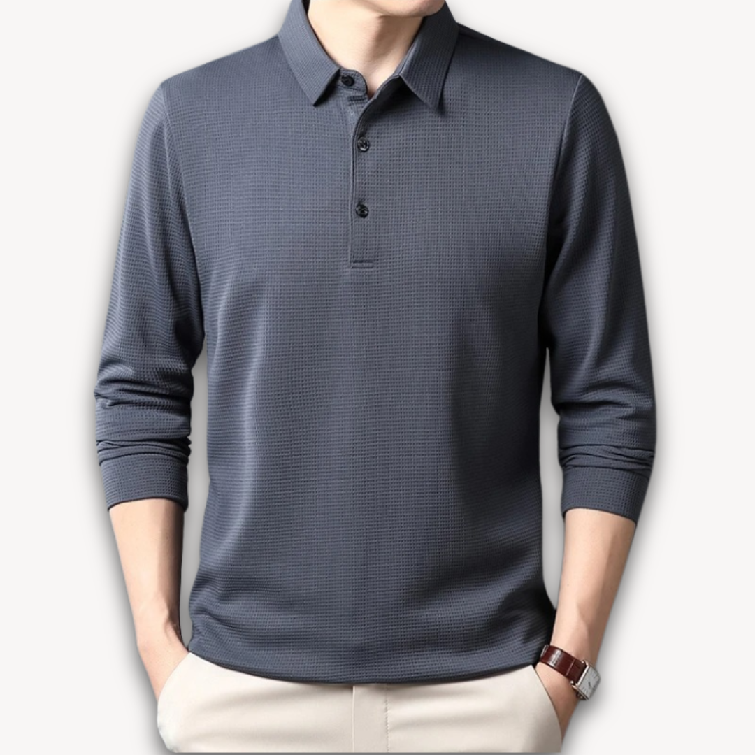 VogeLuxe | Men’s Classic Textured Polo Shirt