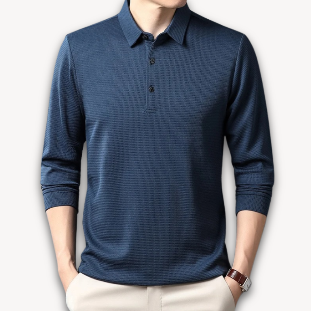 VogeLuxe | Men’s Classic Textured Polo Shirt