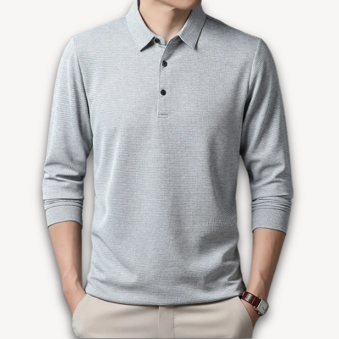 VogeLuxe | Men’s Classic Textured Polo Shirt