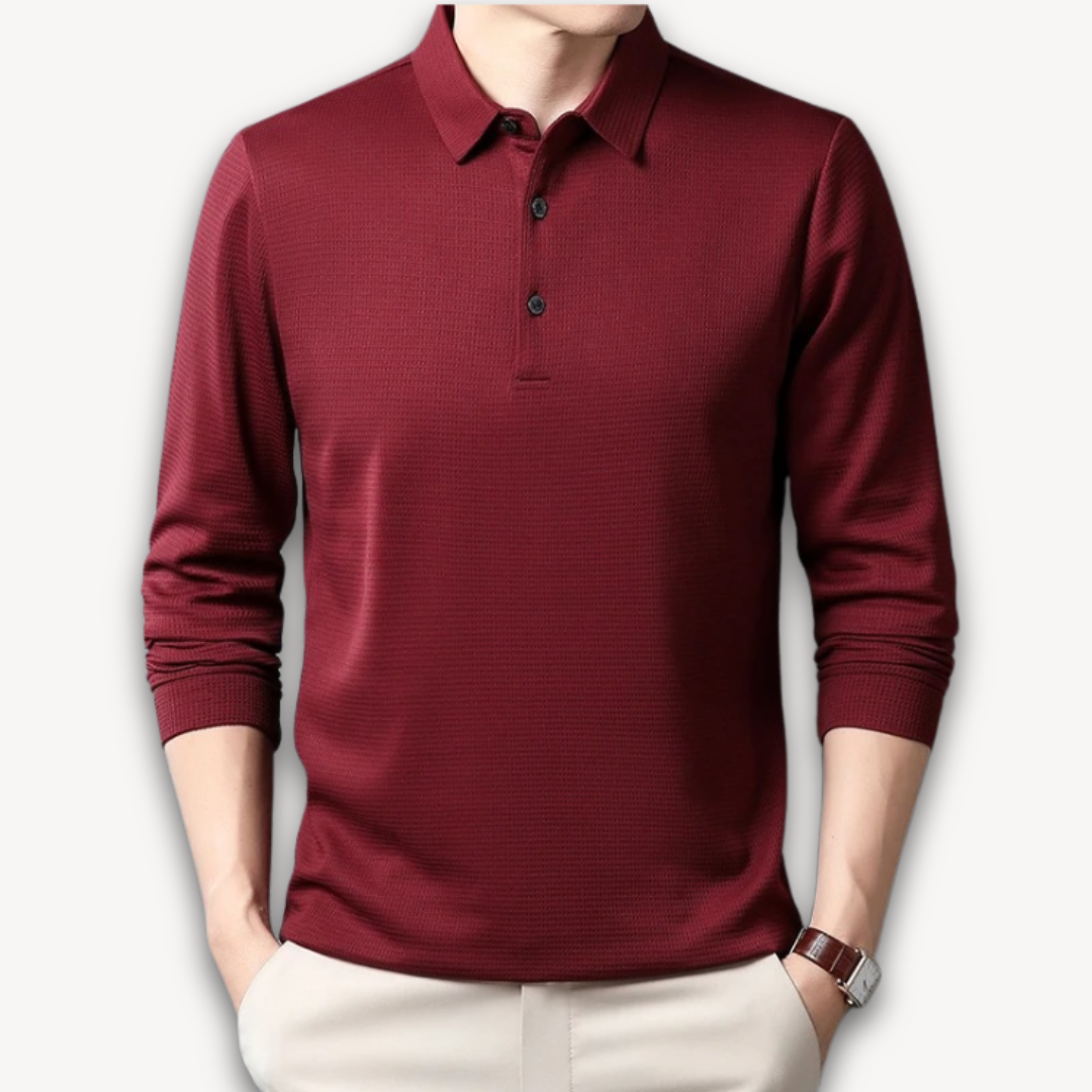 VogeLuxe | Men’s Classic Textured Polo Shirt