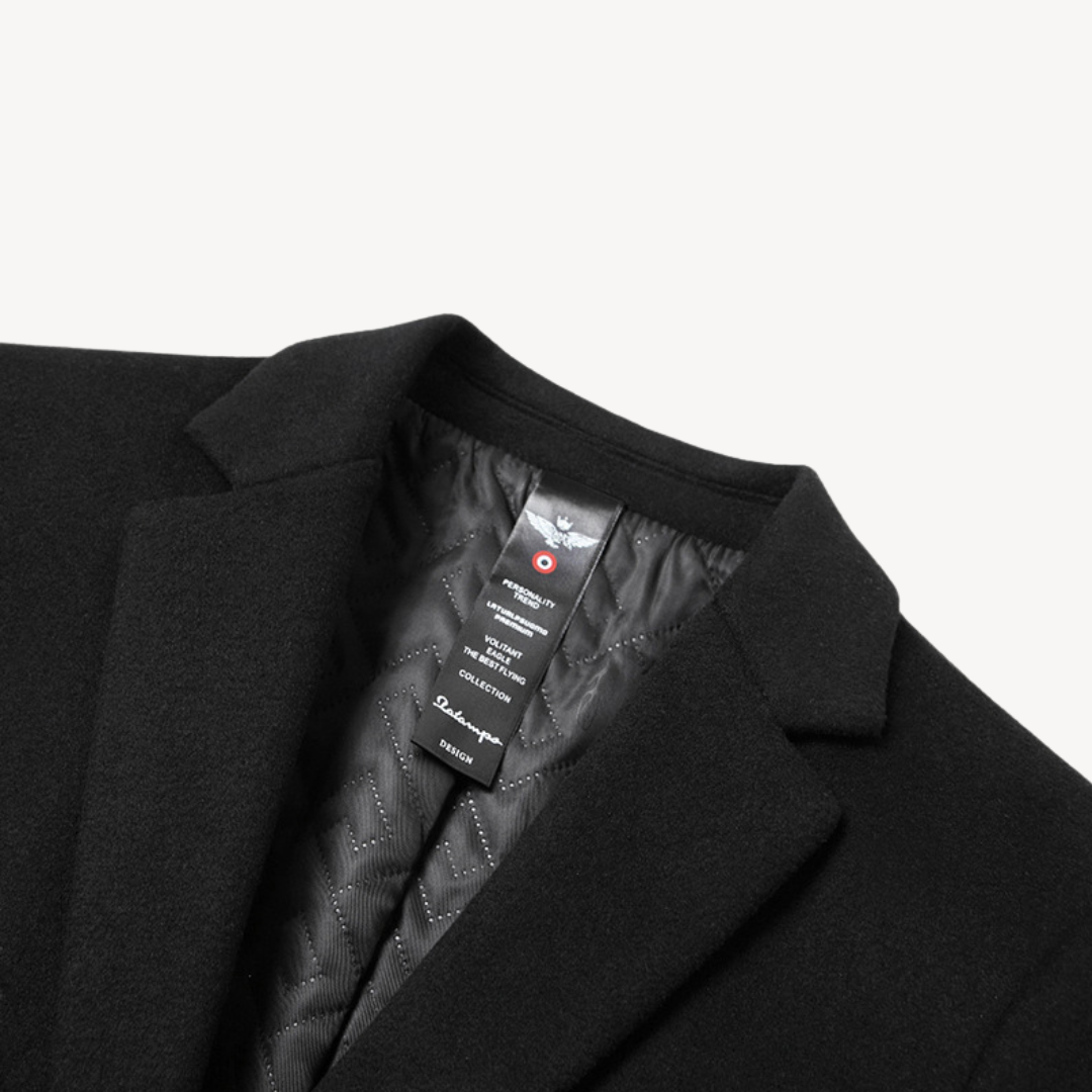 VogeLuxe | Men’s Classic Tailored Mid-Length Overcoat
