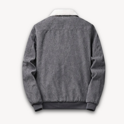VogeLuxe | Men’s Corduroy Sherpa Lined Bomber Jacket