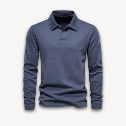 VogeLuxe | Men’s Minimalist V-Neck Polo Shirt