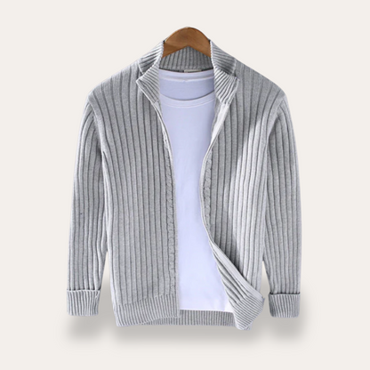 VogeLuxe | Men’s Casual Ribbed Knit Layering Cardigan