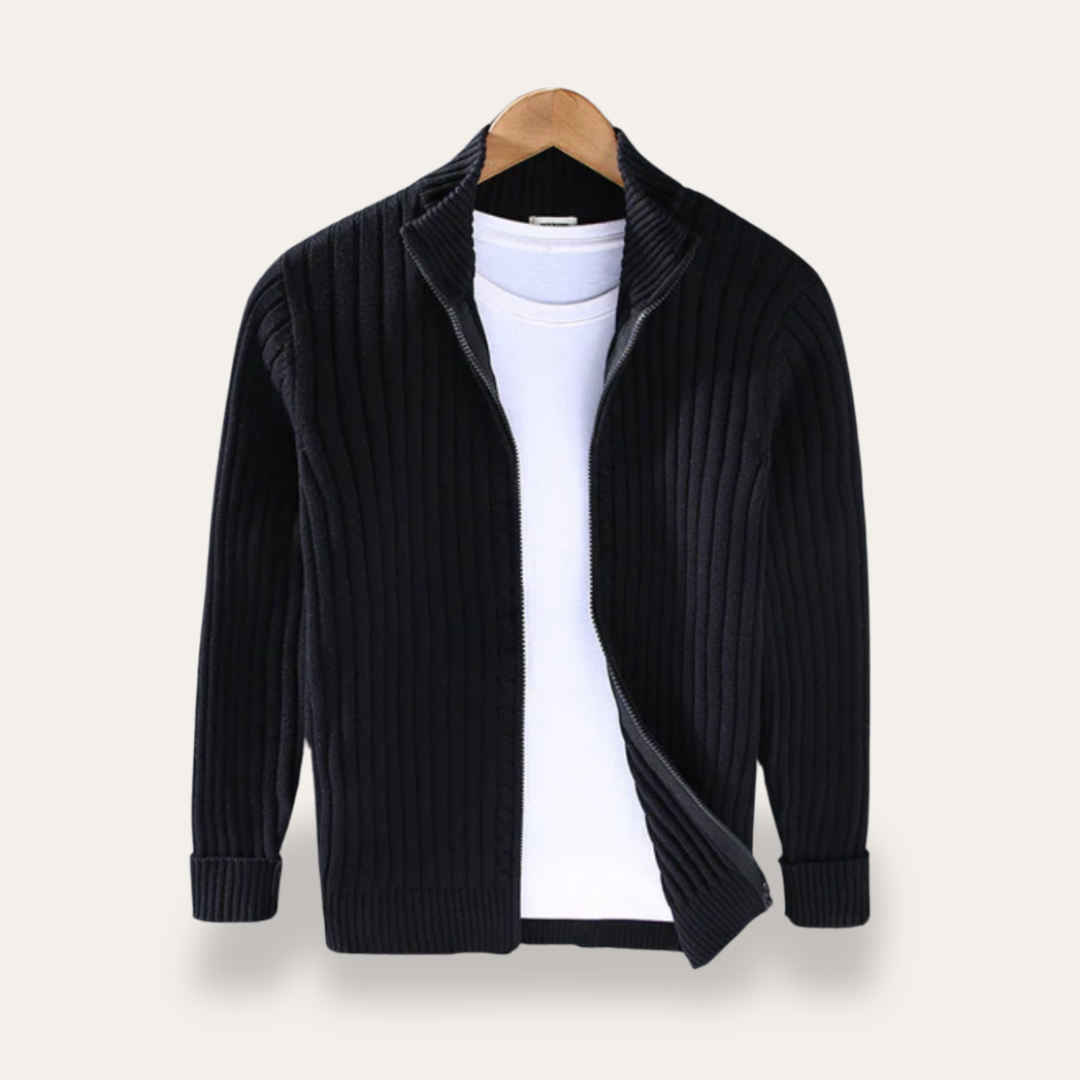 VogeLuxe | Men’s Casual Ribbed Knit Layering Cardigan
