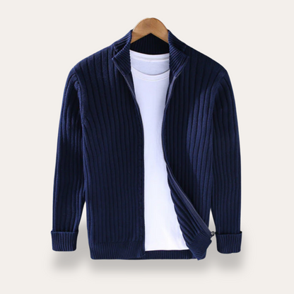 VogeLuxe | Men’s Casual Ribbed Knit Layering Cardigan