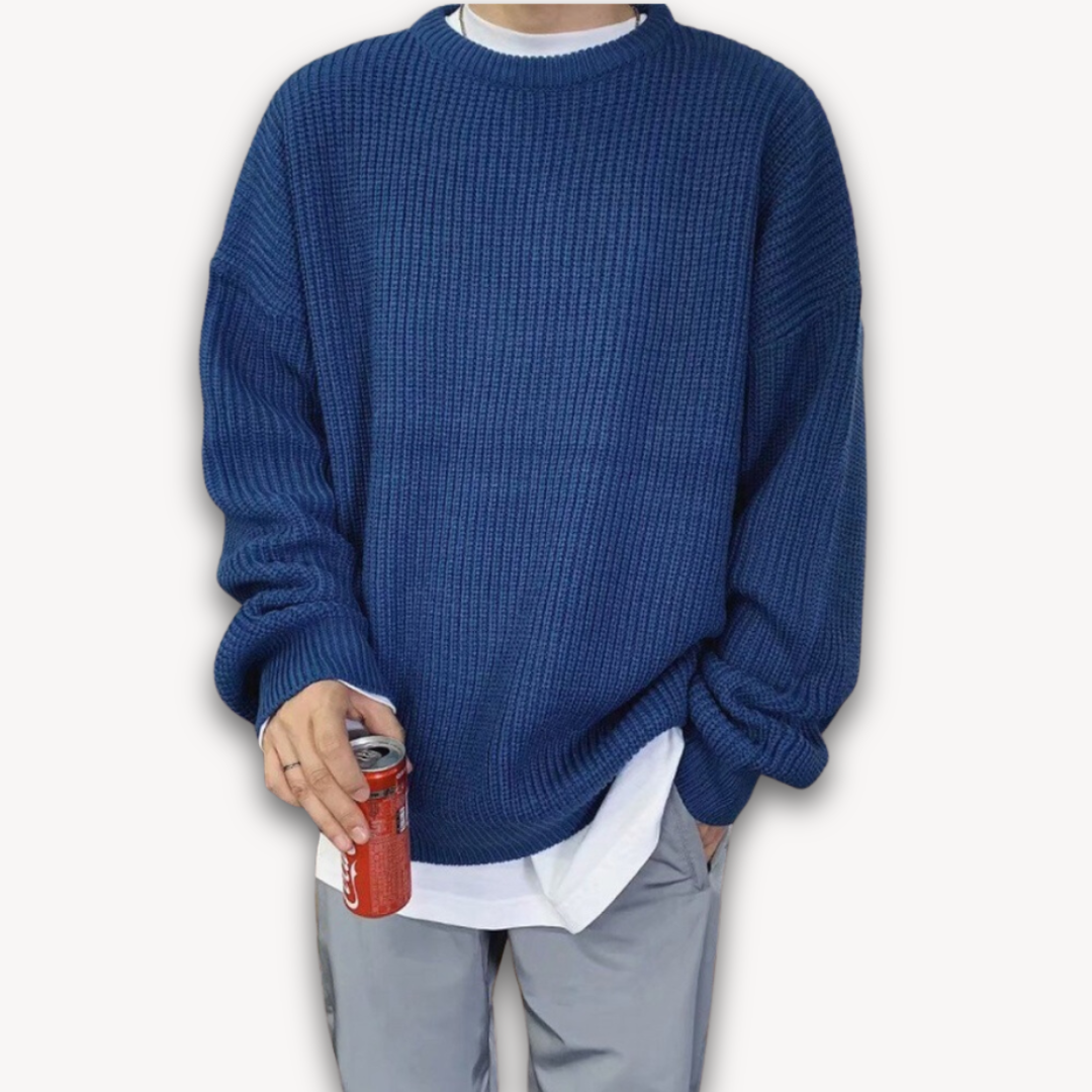 VogeLuxe | Men’s Wide Rib Crewneck Sweater