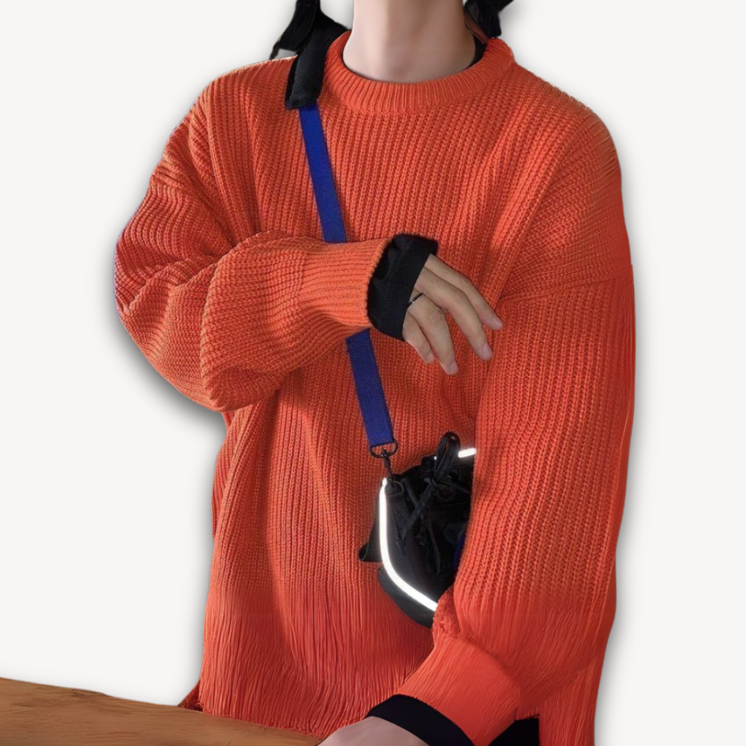 VogeLuxe | Men’s Wide Rib Crewneck Sweater