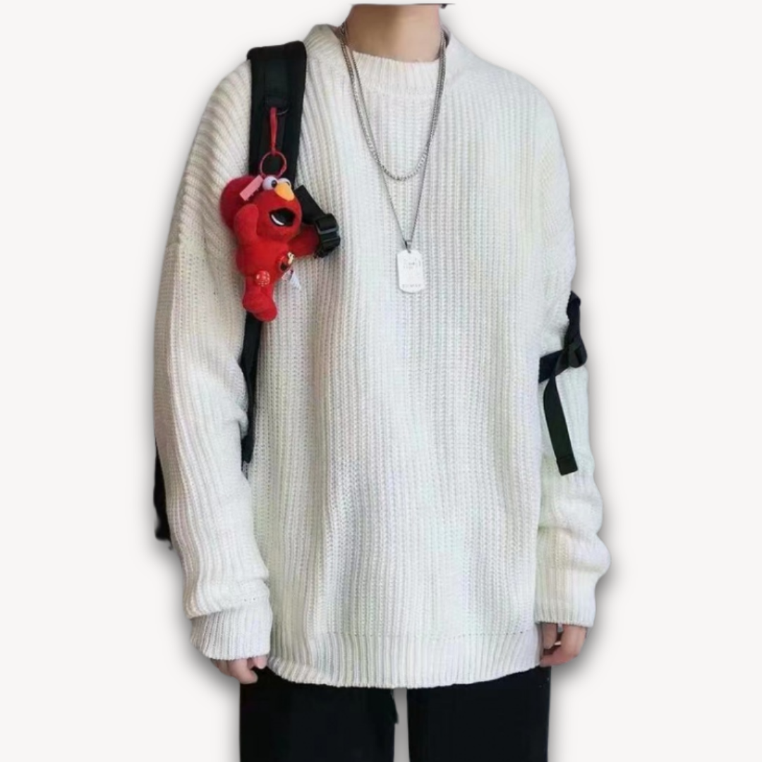 VogeLuxe | Men’s Wide Rib Crewneck Sweater