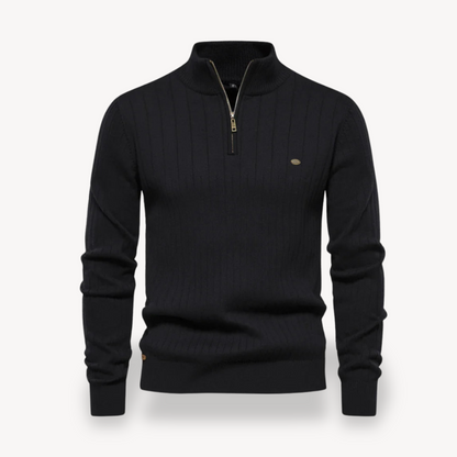 VogeLuxe | Men’s Classic Knit Zip Sweater