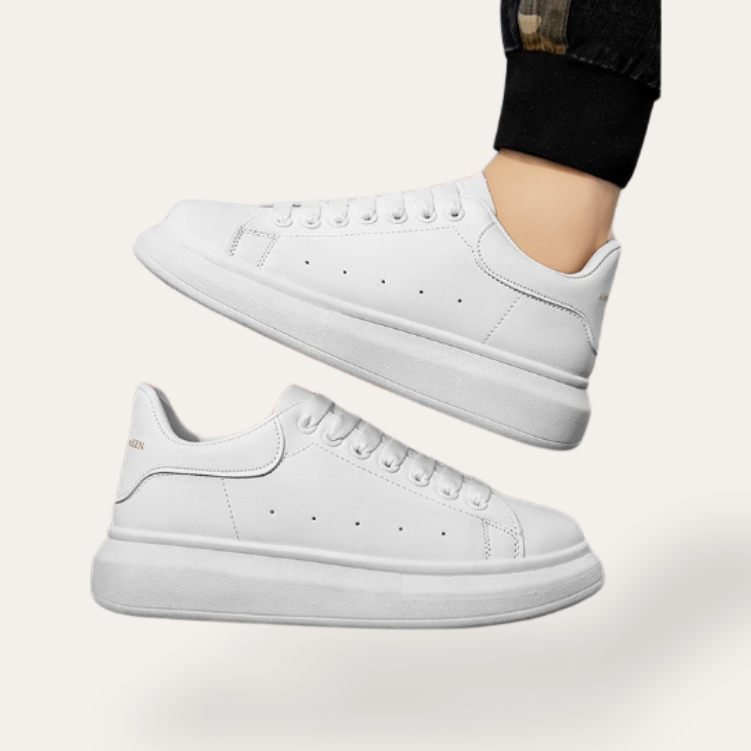 VogeLuxe | Men’s White Platform Sneakers