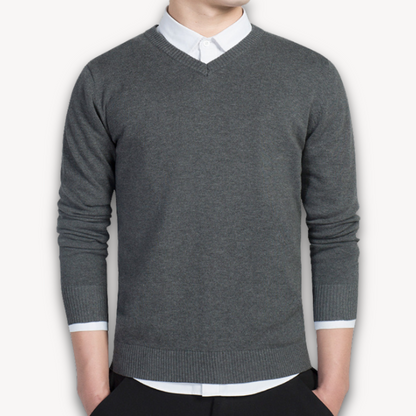 VogeLuxe | Men’s Classic V-Neck Knit Sweater