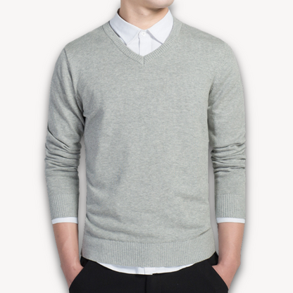 VogeLuxe | Men’s Classic V-Neck Knit Sweater