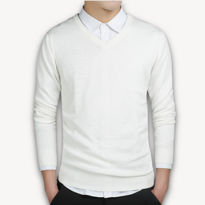 VogeLuxe | Men’s Classic V-Neck Knit Sweater
