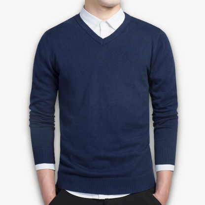 VogeLuxe | Men’s Classic V-Neck Knit Sweater