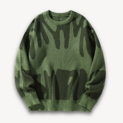 VogeLuxe | Men’s Abstract Jacquard Knit Sweater