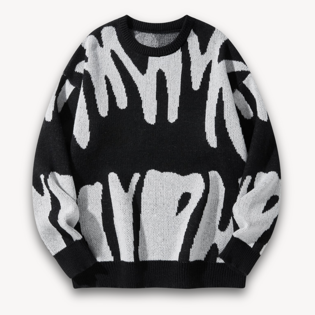VogeLuxe | Men’s Abstract Jacquard Knit Sweater