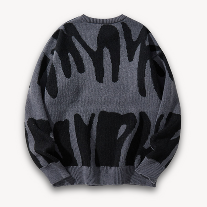 VogeLuxe | Men’s Abstract Jacquard Knit Sweater