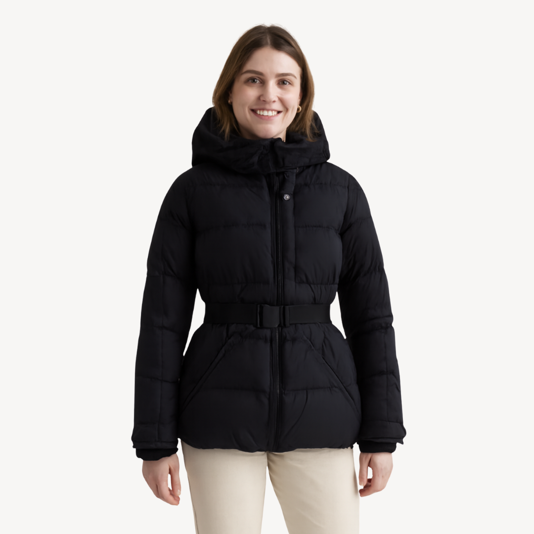 Women's Belted Puffer Jacket