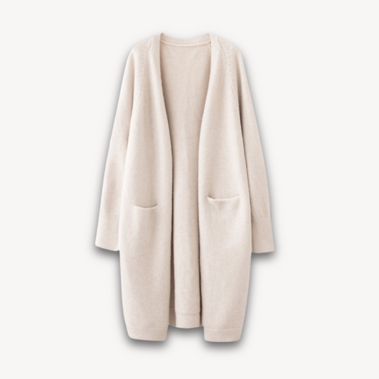 Women's Cashmere Cardigan - Long Open Front