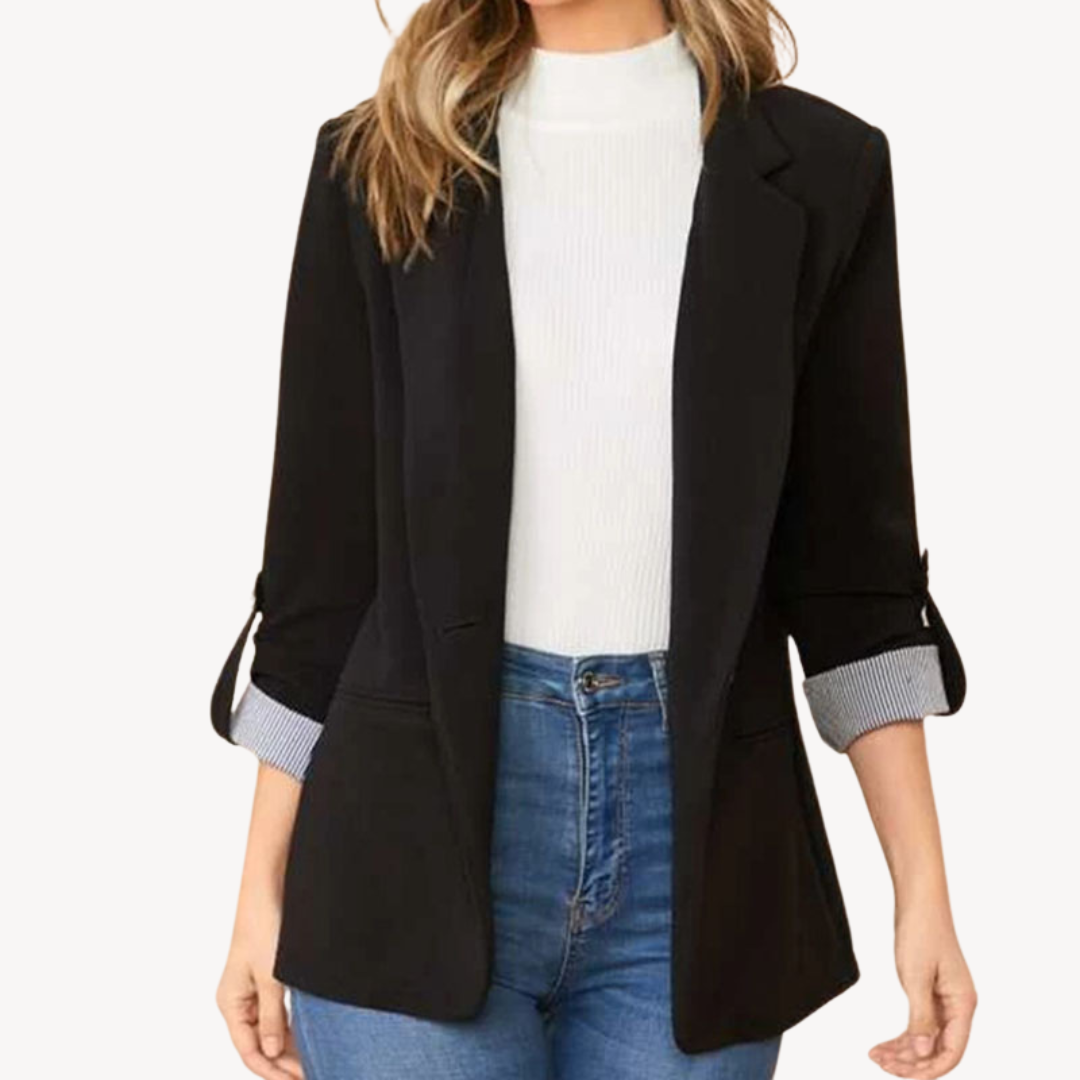VogeLuxe | Women’s Roll-Up Sleeve Blazer