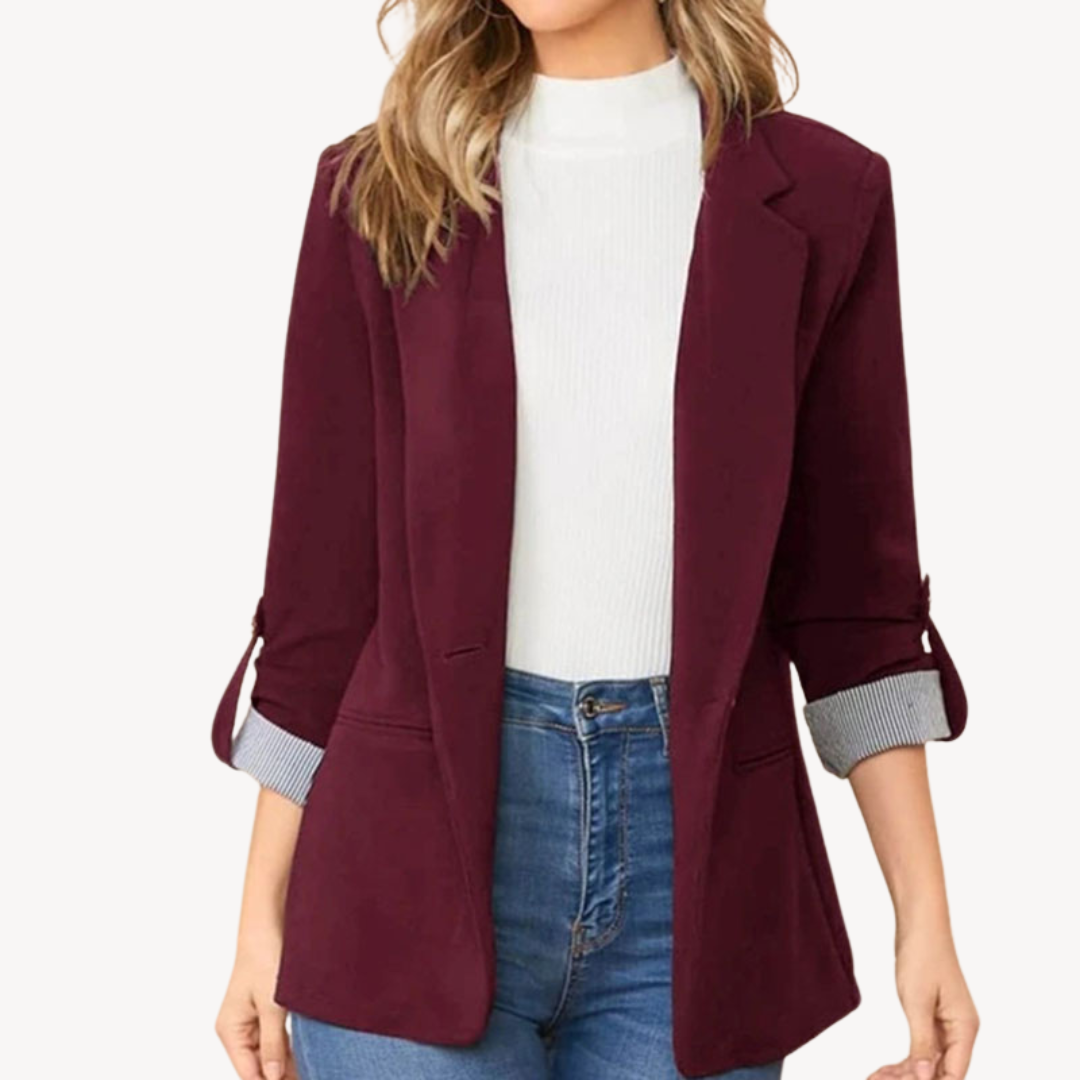 VogeLuxe | Women’s Roll-Up Sleeve Blazer