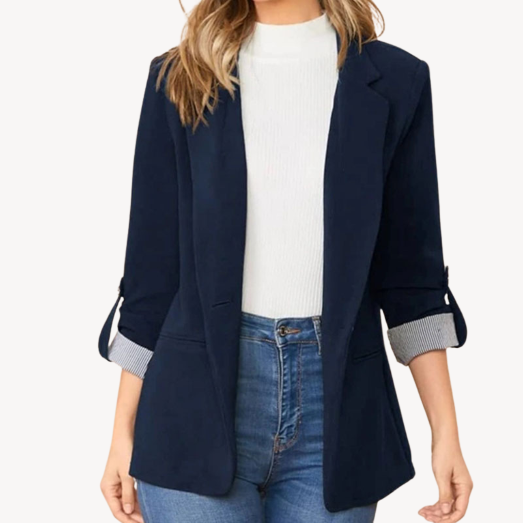 VogeLuxe | Women’s Roll-Up Sleeve Blazer