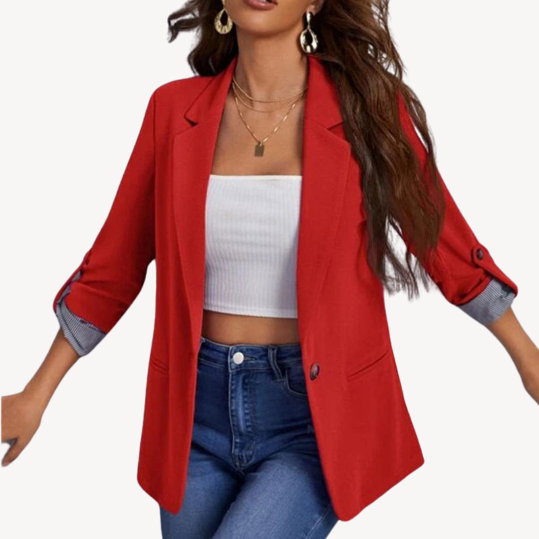 VogeLuxe | Women’s Roll-Up Sleeve Blazer