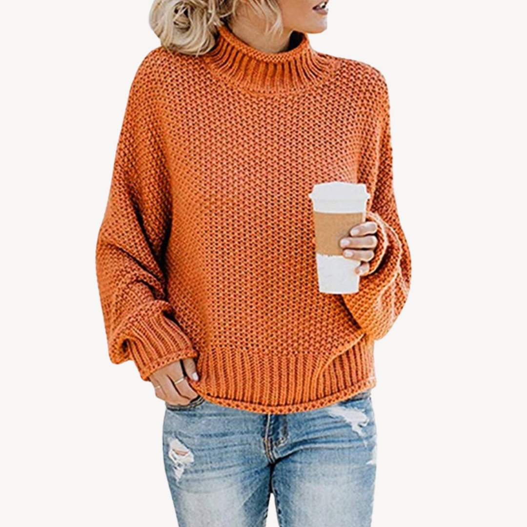 VogeLuxe | Women’s Bold Line Turtleneck Sweater