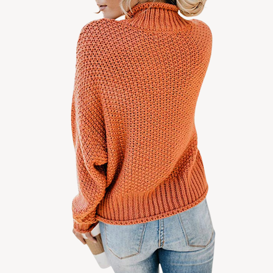 VogeLuxe | Women’s Bold Line Turtleneck Sweater