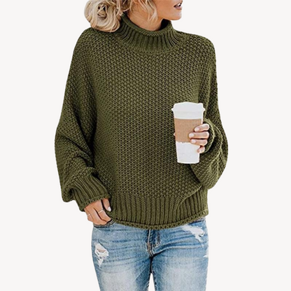 VogeLuxe | Women’s Bold Line Turtleneck Sweater