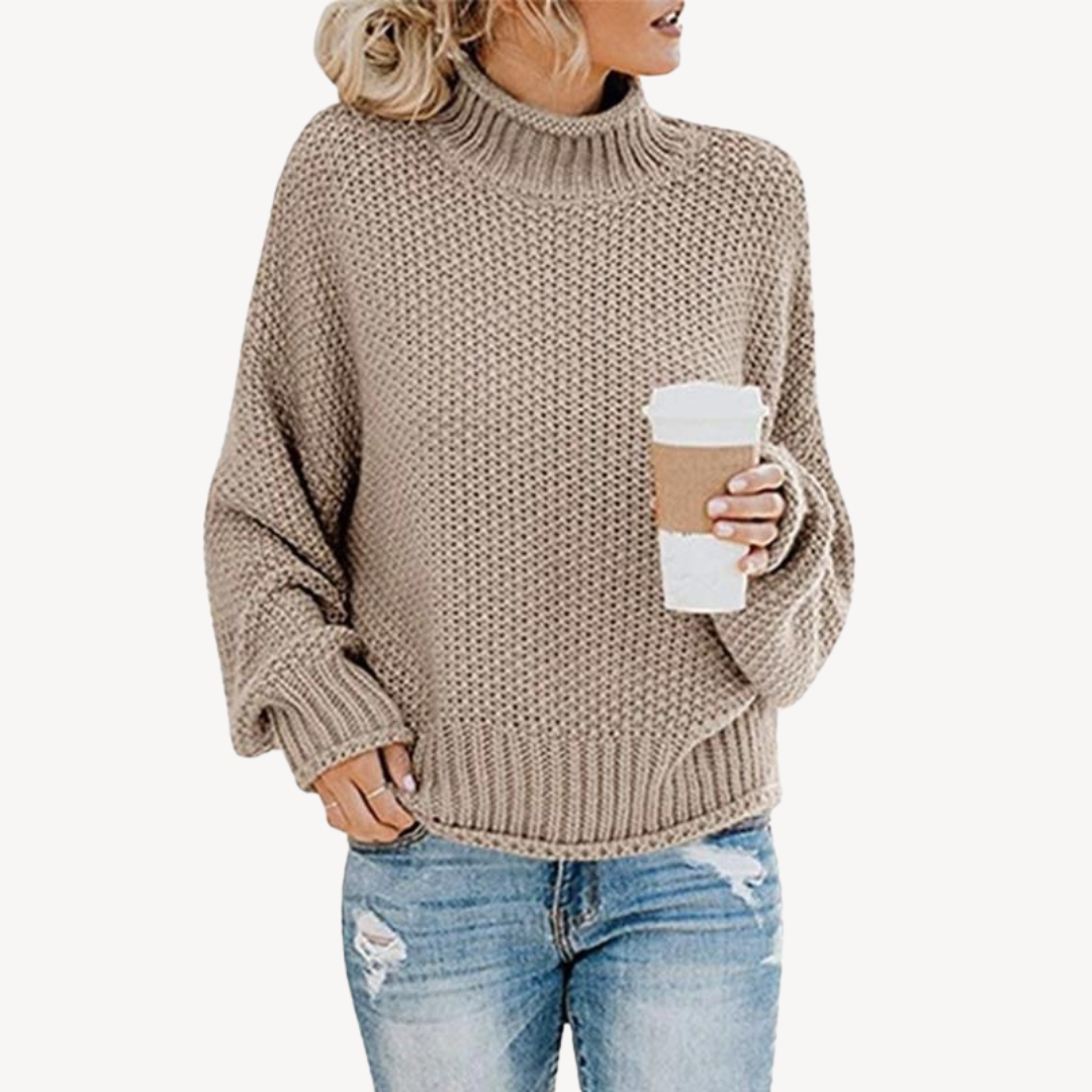 VogeLuxe | Women’s Bold Line Turtleneck Sweater