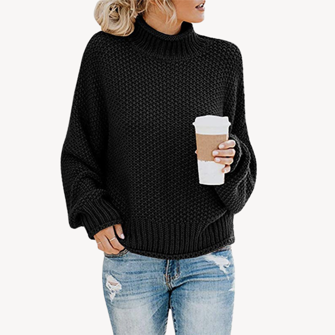VogeLuxe | Women’s Bold Line Turtleneck Sweater