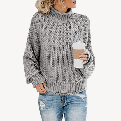 VogeLuxe | Women’s Bold Line Turtleneck Sweater