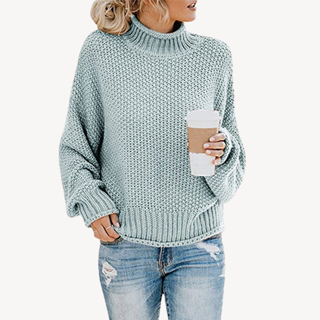 VogeLuxe | Women’s Bold Line Turtleneck Sweater
