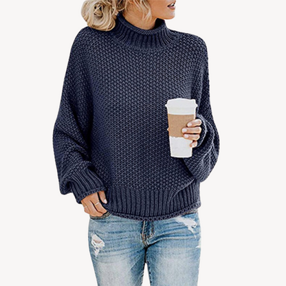 VogeLuxe | Women’s Bold Line Turtleneck Sweater