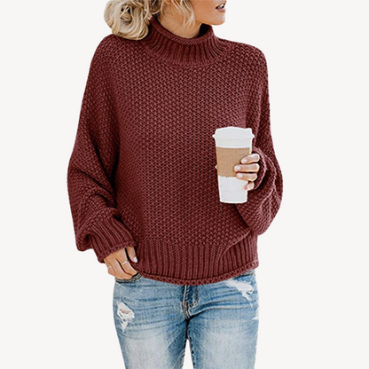 VogeLuxe | Women’s Bold Line Turtleneck Sweater