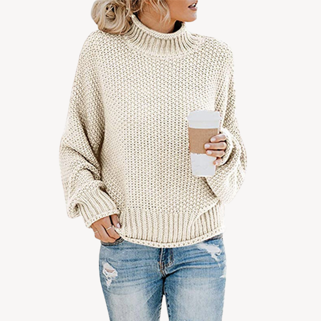 VogeLuxe | Women’s Bold Line Turtleneck Sweater
